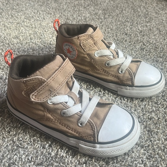 Converse Other - Converse Tan High Top Shoes Size 10